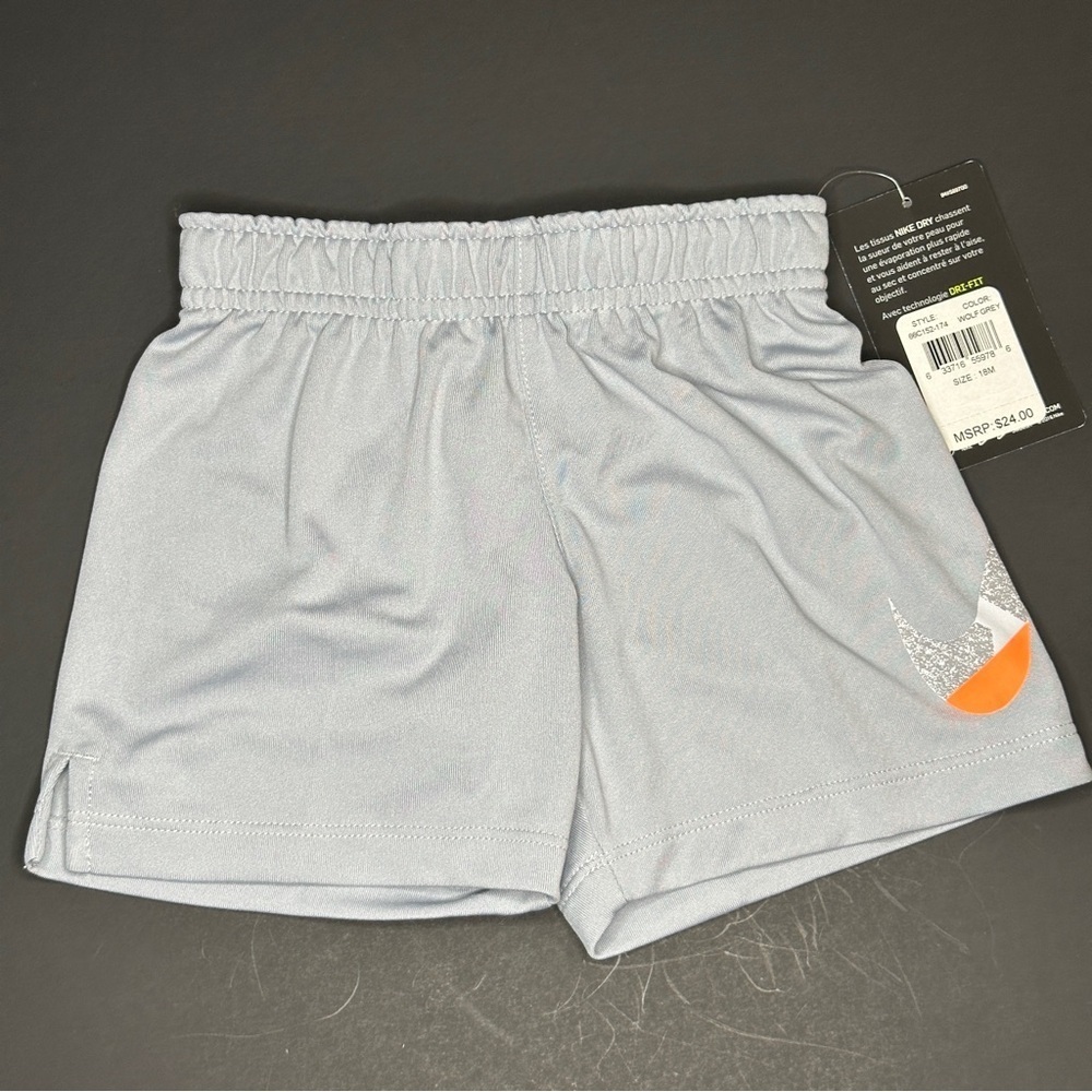 Nike Dri-FIT Athletic Shorts 18 Months Wolf Gray